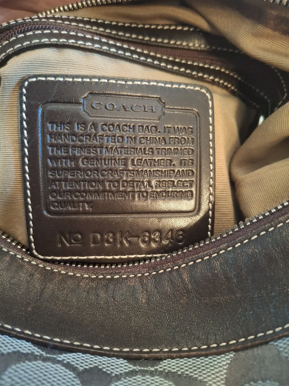Coach Brown Signature Canvas Shoulder Bag